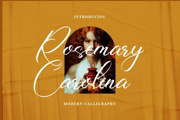 Beispiel einer Rosemary Carolina-Schriftart