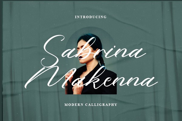 Beispiel einer Sabrina Makenna-Schriftart