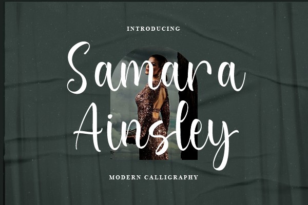 Beispiel einer Samara Ainsley-Schriftart