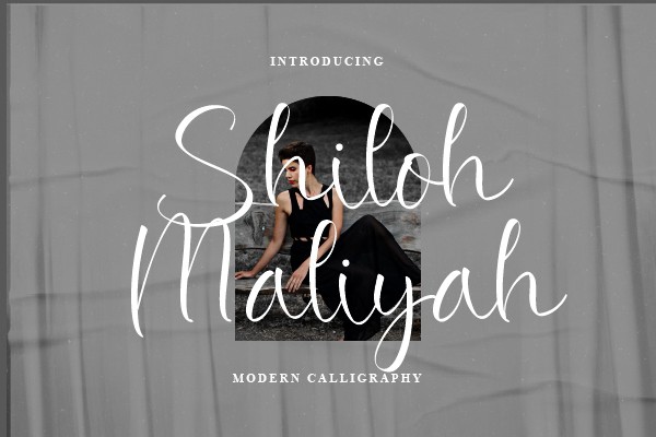 Beispiel einer Shiloh Maliyah Regular-Schriftart
