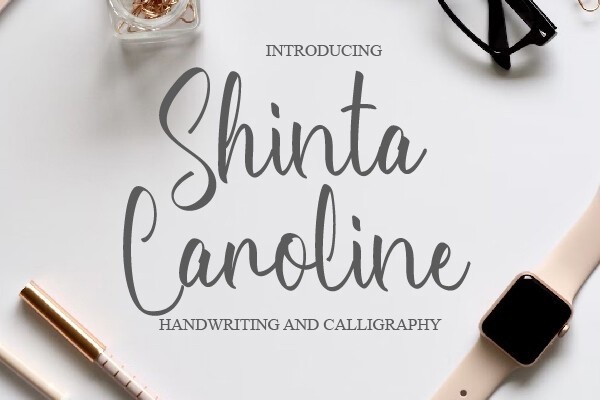 Beispiel einer Shinta Caroline Regular-Schriftart