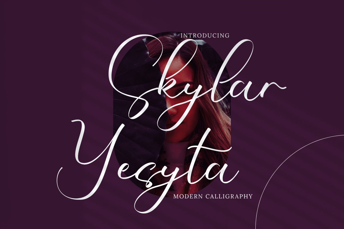 Beispiel einer Skylar Yesyta-Schriftart