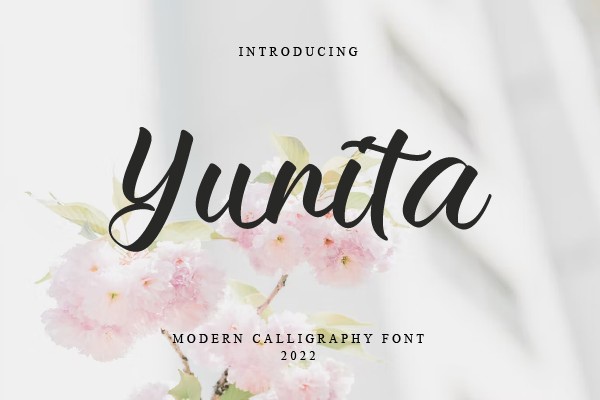 Beispiel einer Yunita-Schriftart