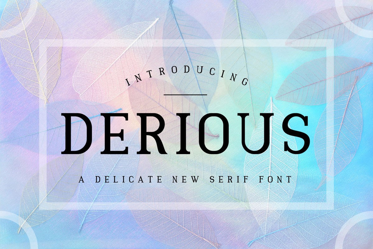 Beispiel einer Derious Regular-Schriftart