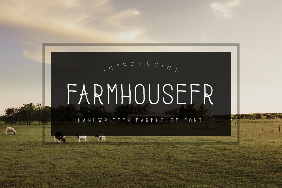 Beispiel einer Farmhouse FR-Schriftart