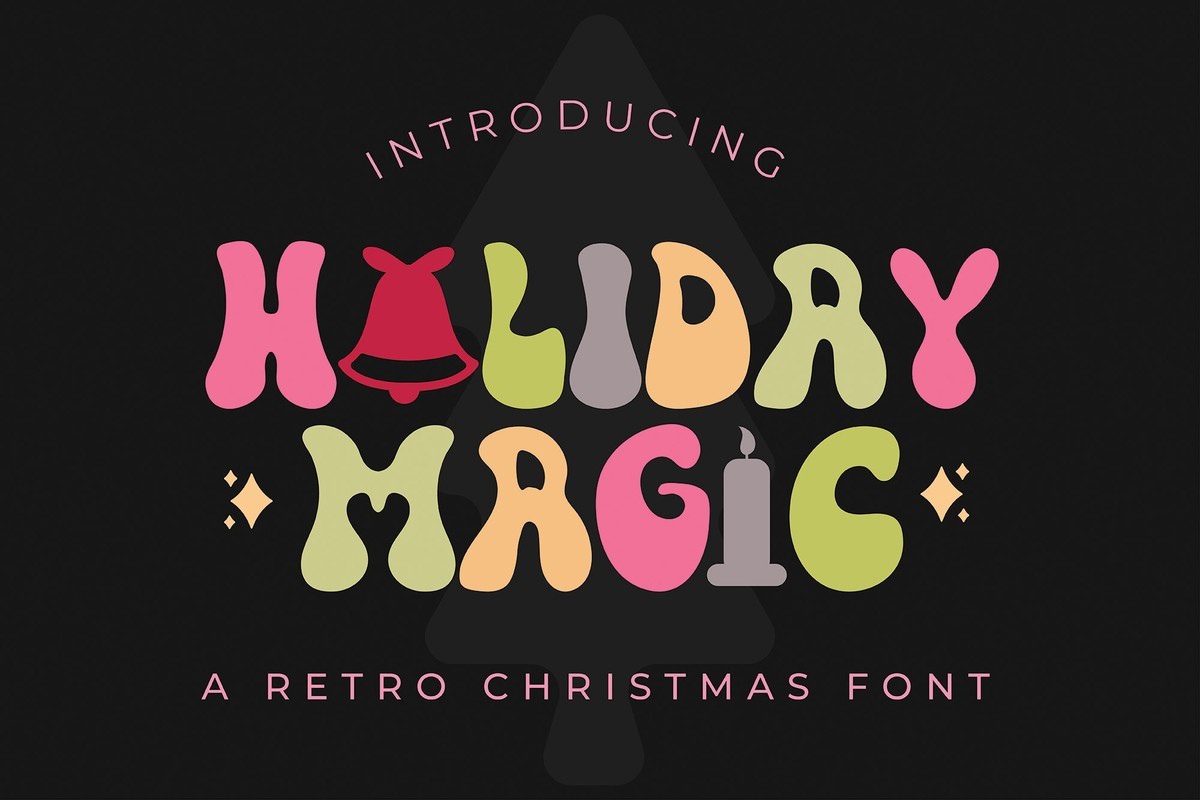 Beispiel einer Holiday Magic Regular-Schriftart