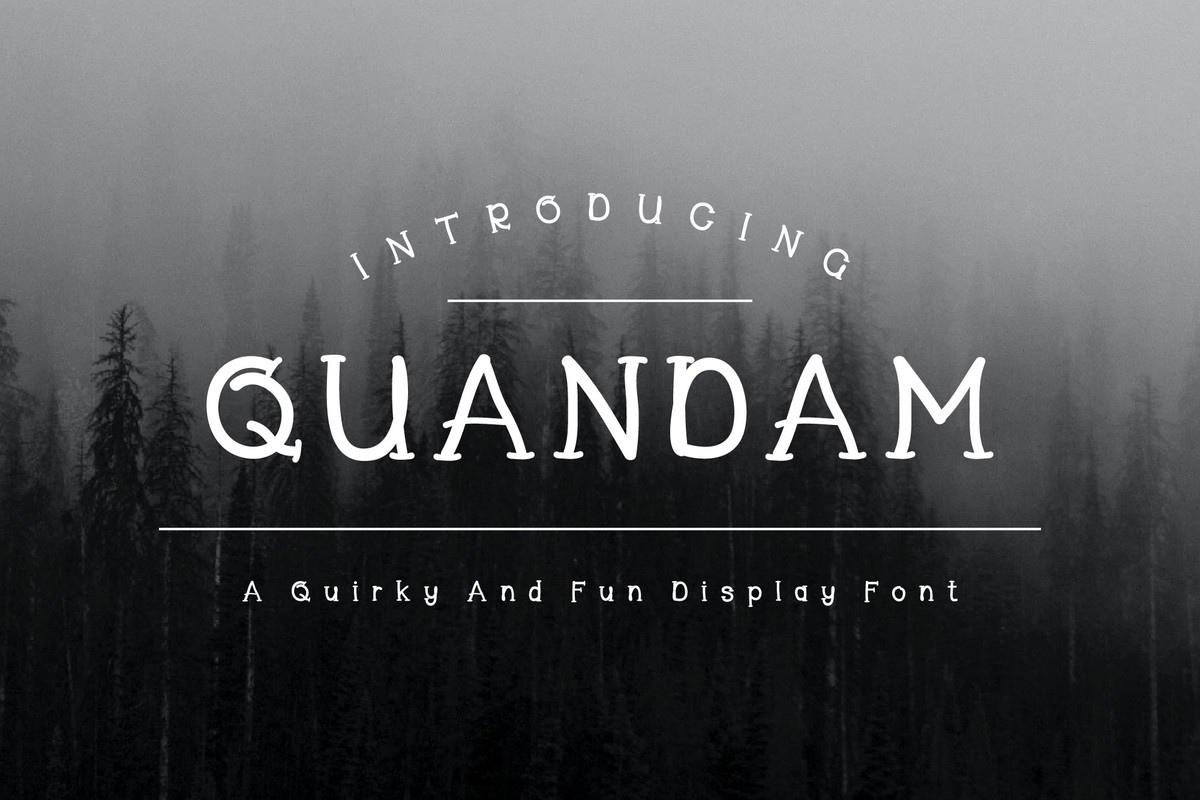 Beispiel einer Quandam-Schriftart