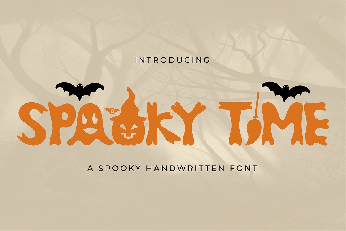Beispiel einer Spooky Time-Schriftart