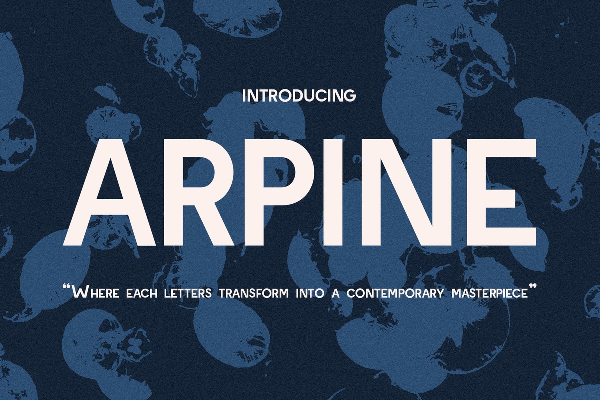 Beispiel einer CF Arpine-Schriftart