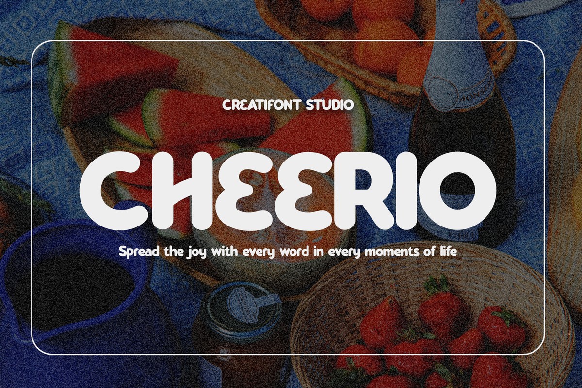 Beispiel einer CF Cheerio-Schriftart
