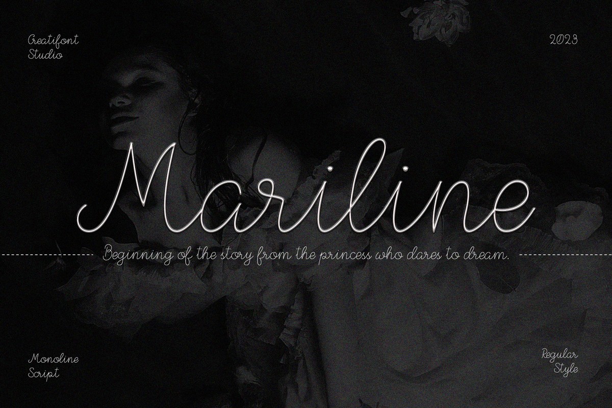 Beispiel einer CF Mariline Regular-Schriftart