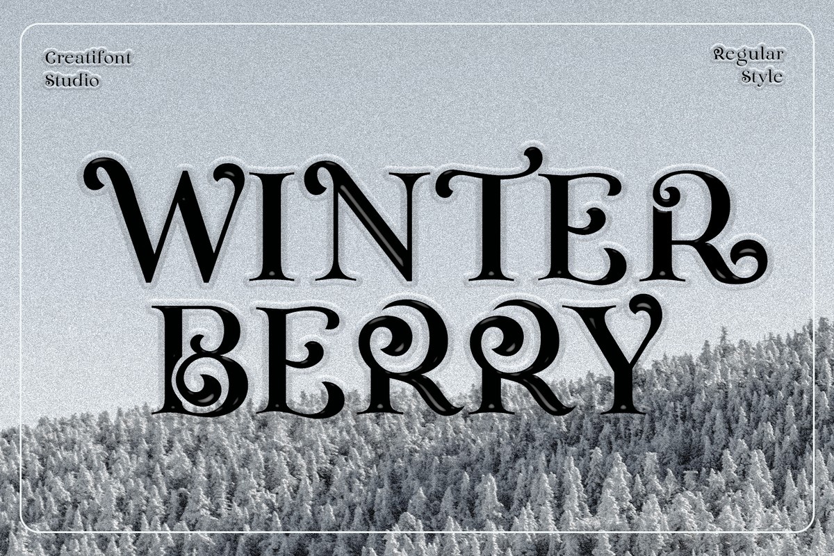 Beispiel einer CF Winterberry-Schriftart