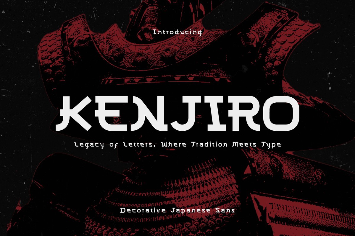 Beispiel einer Kenjiro Regular-Schriftart