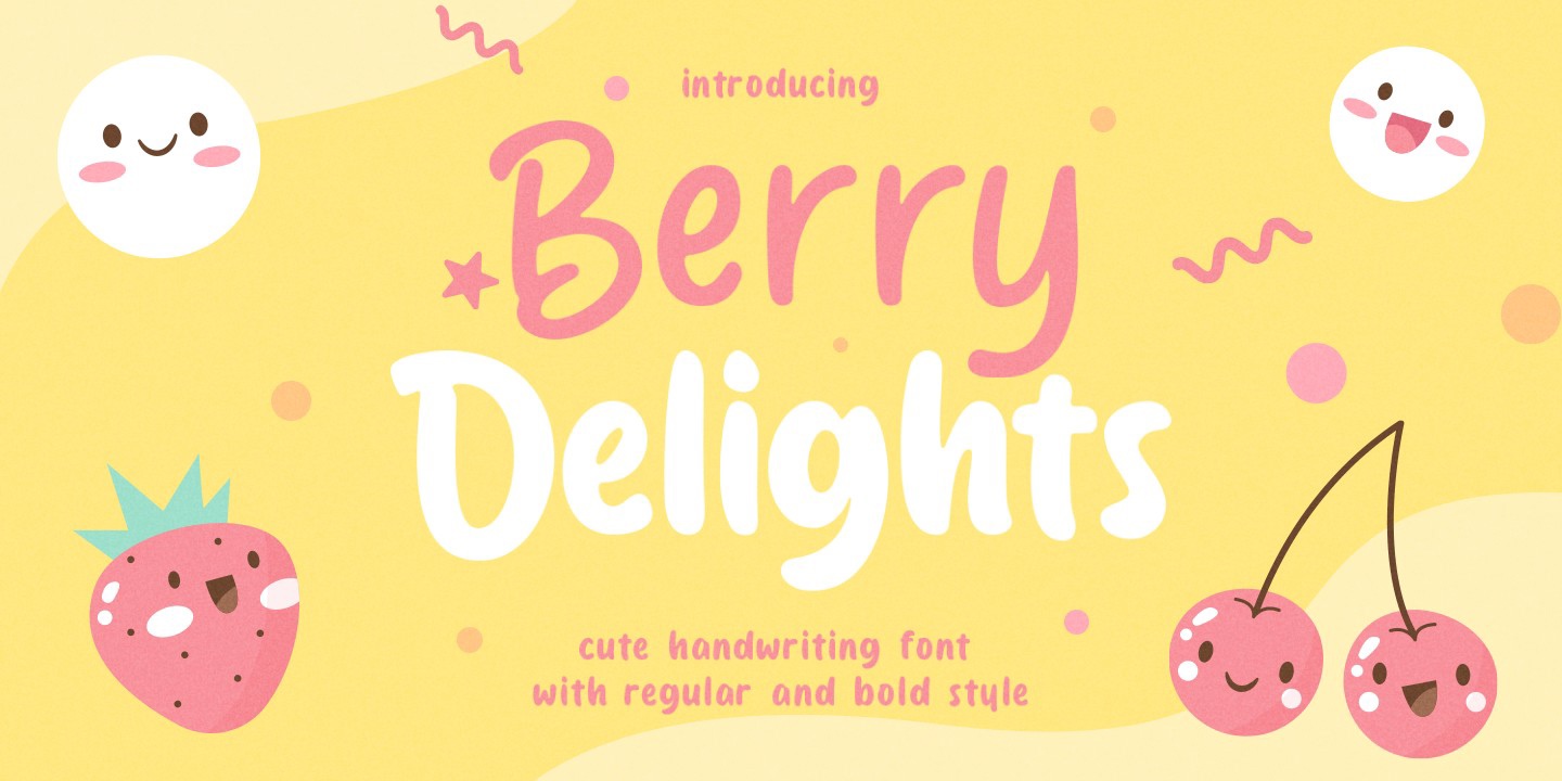 Beispiel einer Berry Delight-Schriftart