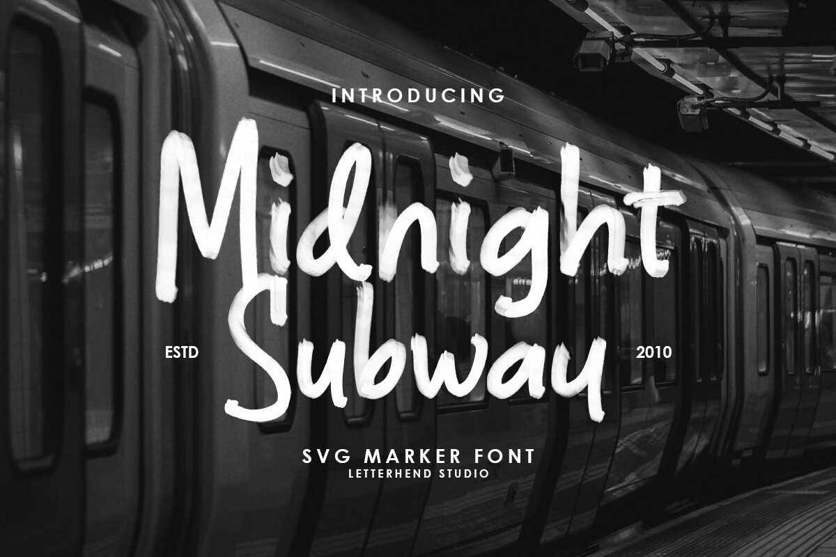 Beispiel einer Midnight Subway-Schriftart