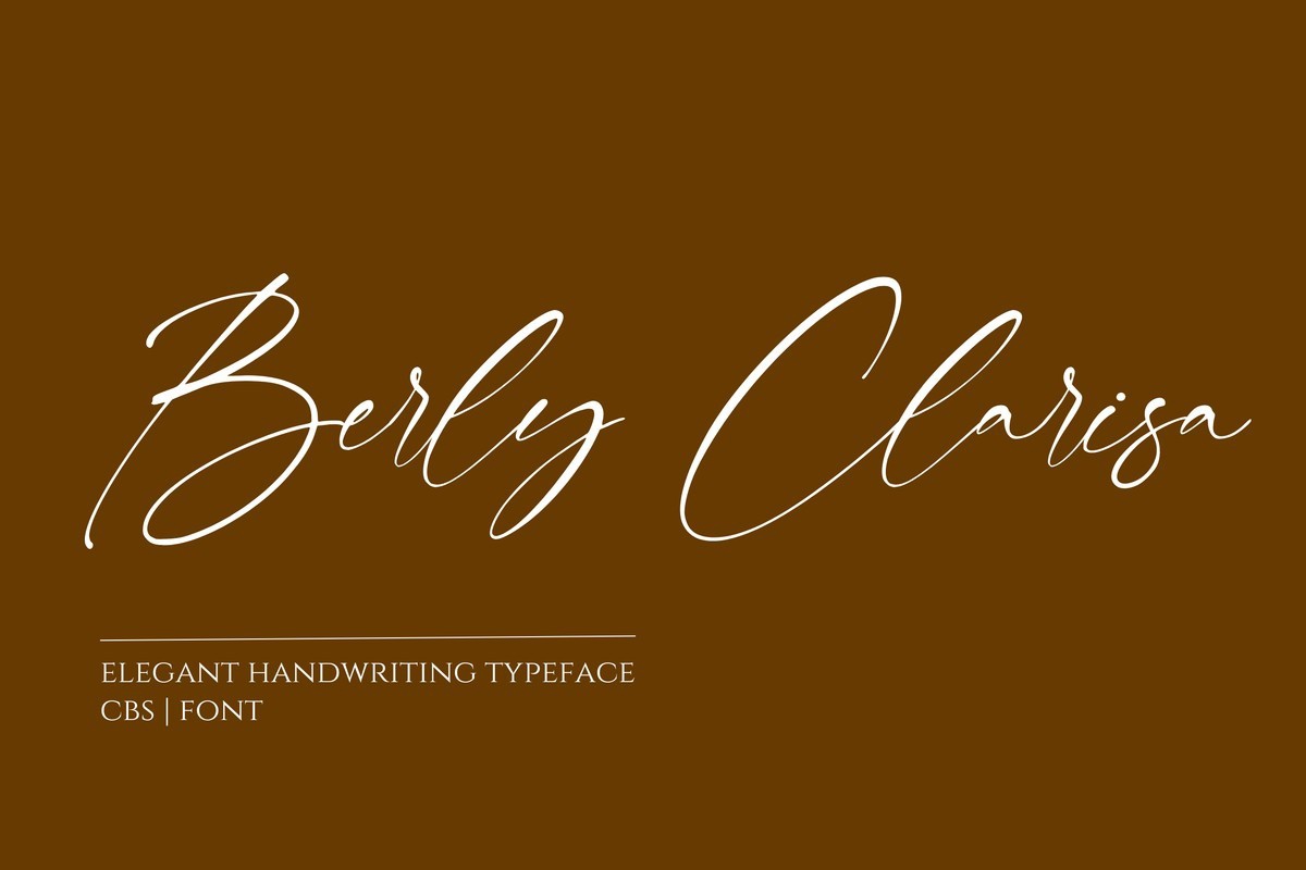 Beispiel einer Berly Clarisa-Schriftart