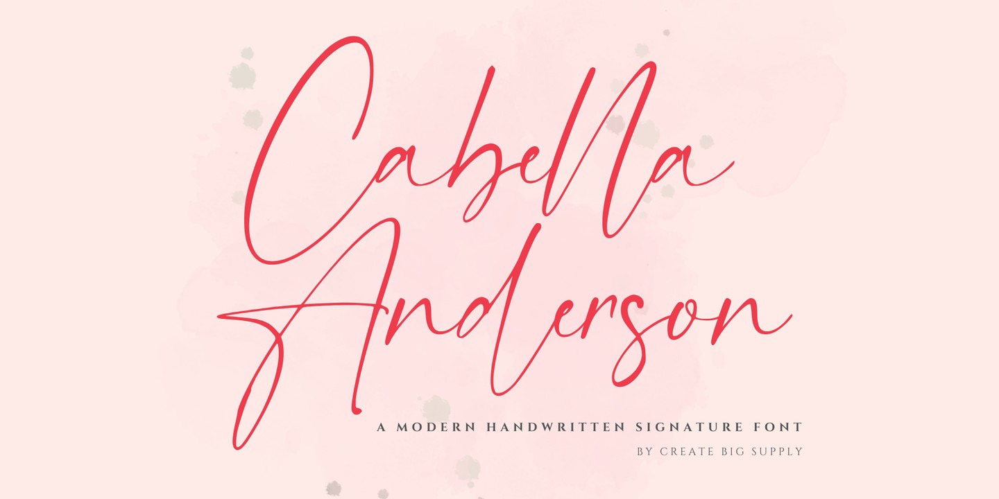 Beispiel einer Cabella Anderson-Schriftart