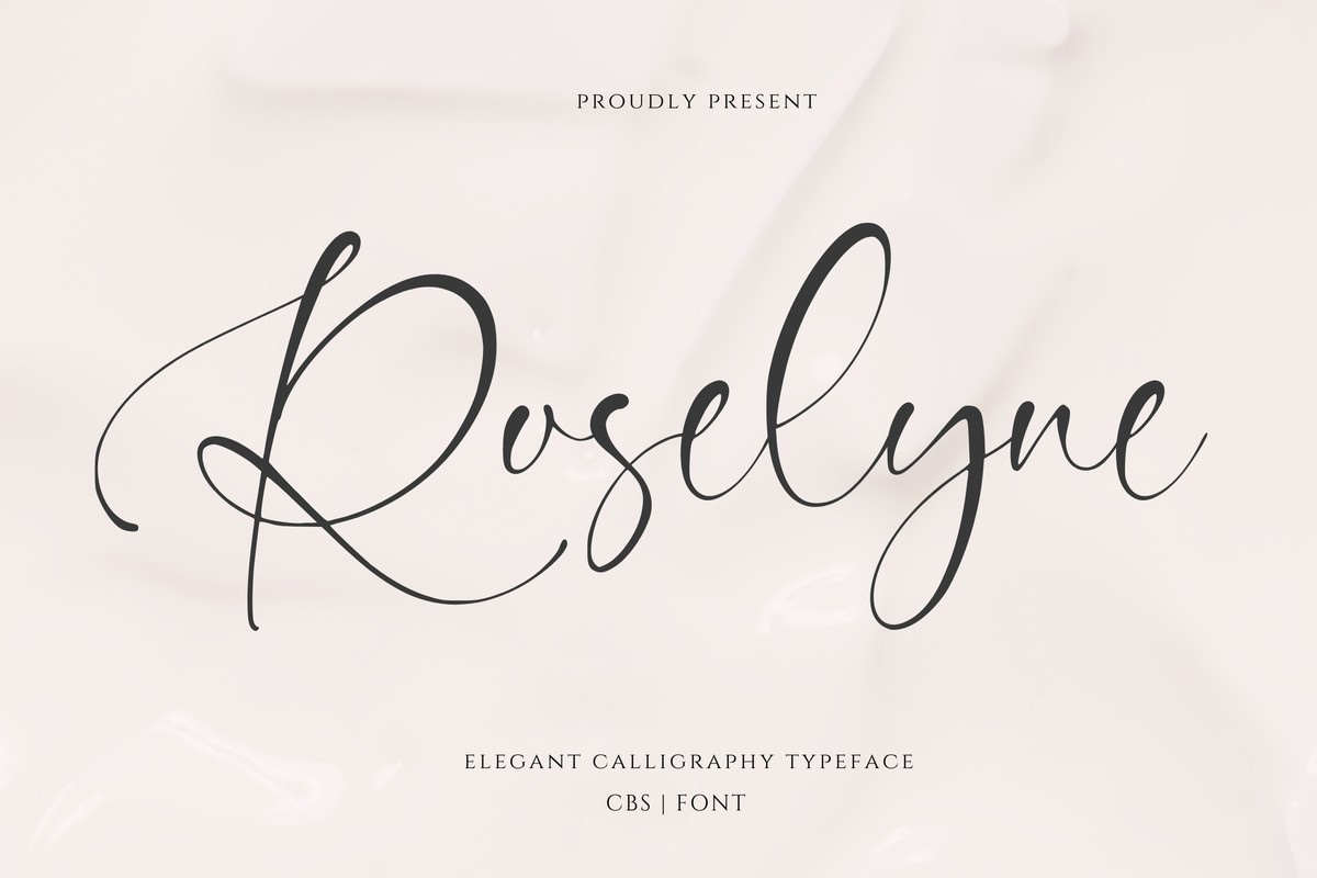 Beispiel einer Roselyne-Schriftart