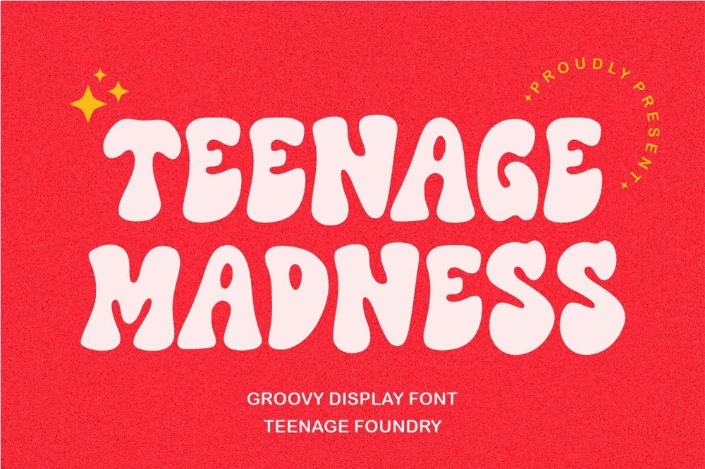 Beispiel einer Teenage Madness-Schriftart