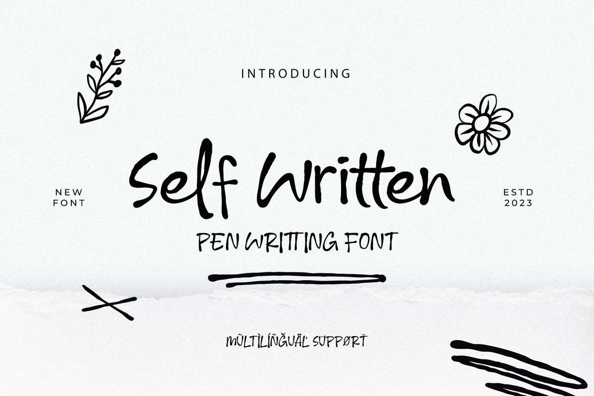 Beispiel einer Self Written Regular-Schriftart