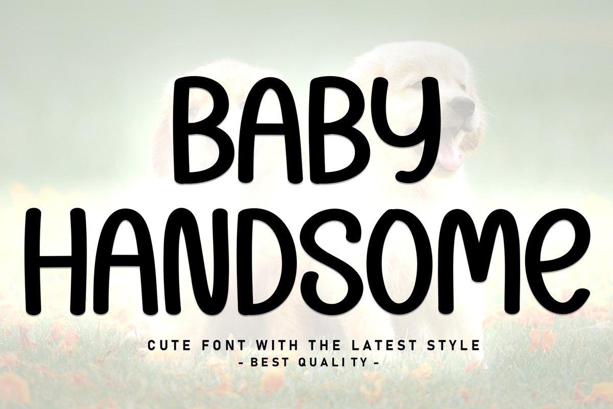 Beispiel einer Baby Handsome-Schriftart