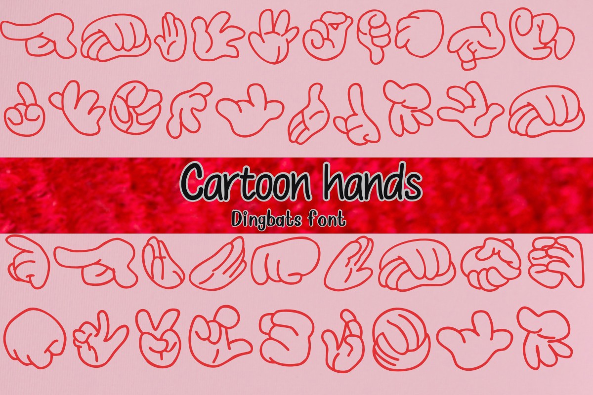 Beispiel einer Cartoon Hands Regular-Schriftart