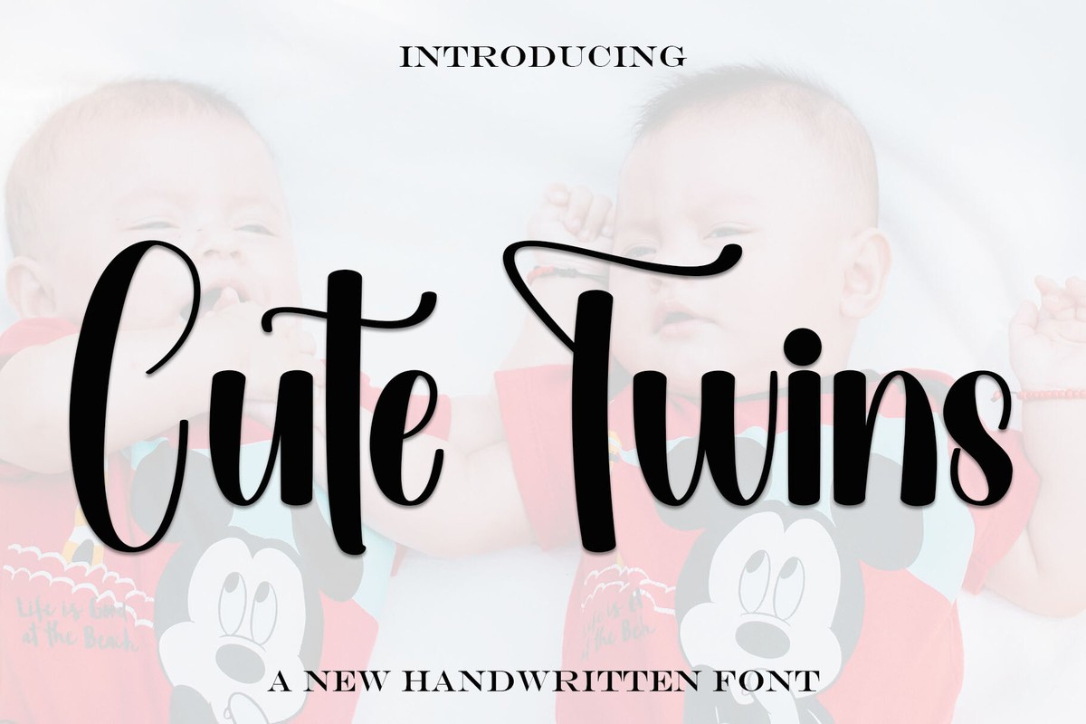 Beispiel einer Cute Twins Regular-Schriftart