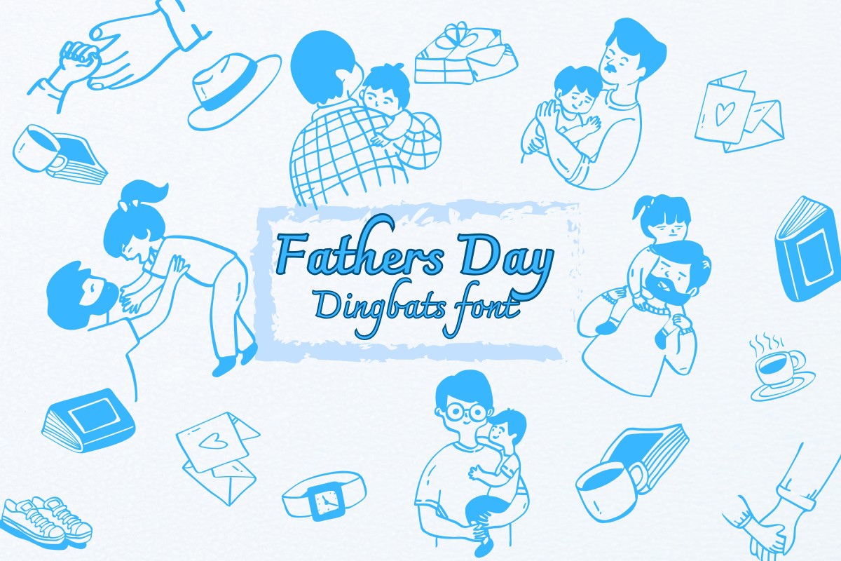 Beispiel einer Fathers Day-Schriftart