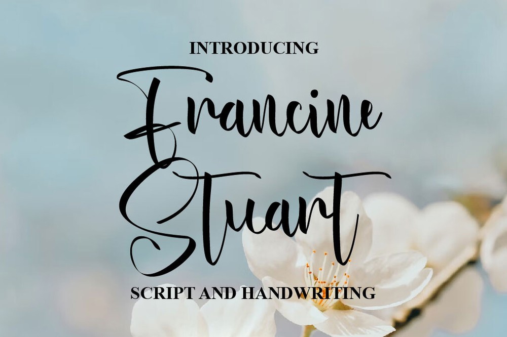 Beispiel einer Francine Stuart-Schriftart