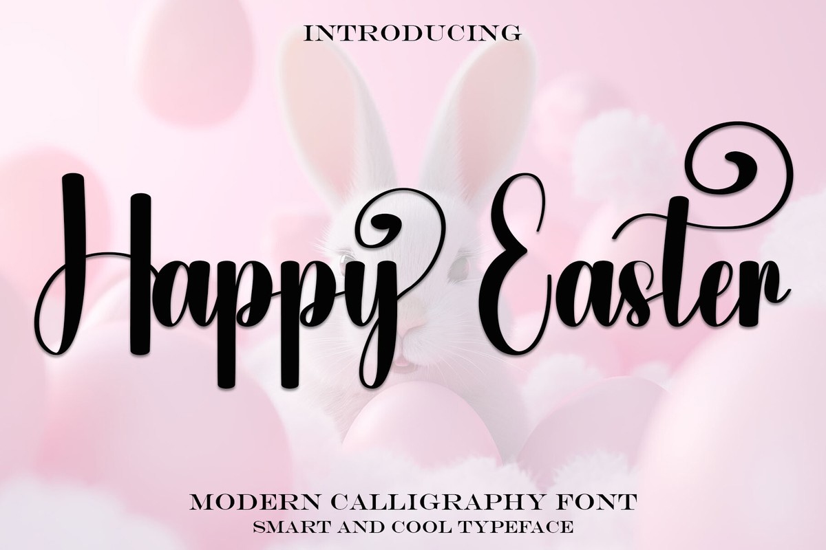 Beispiel einer Happy Easter Regular-Schriftart