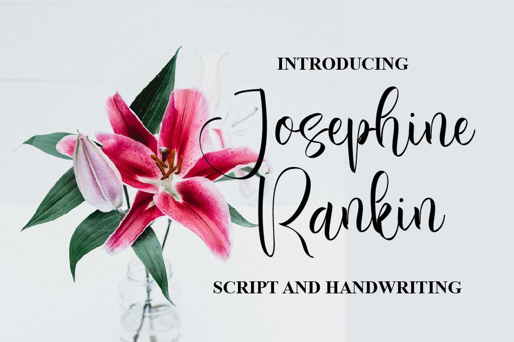 Beispiel einer Josephine Rankin Regular-Schriftart