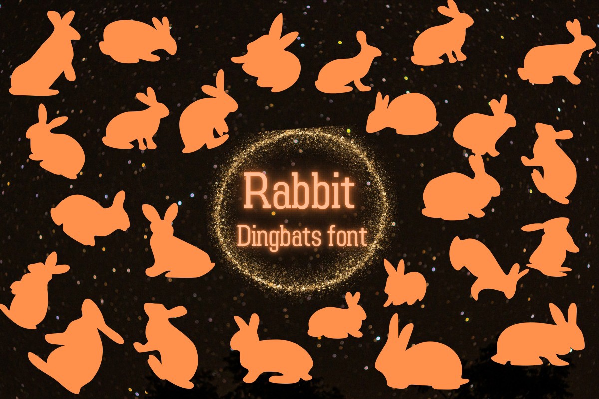 Beispiel einer Rabbit-Schriftart