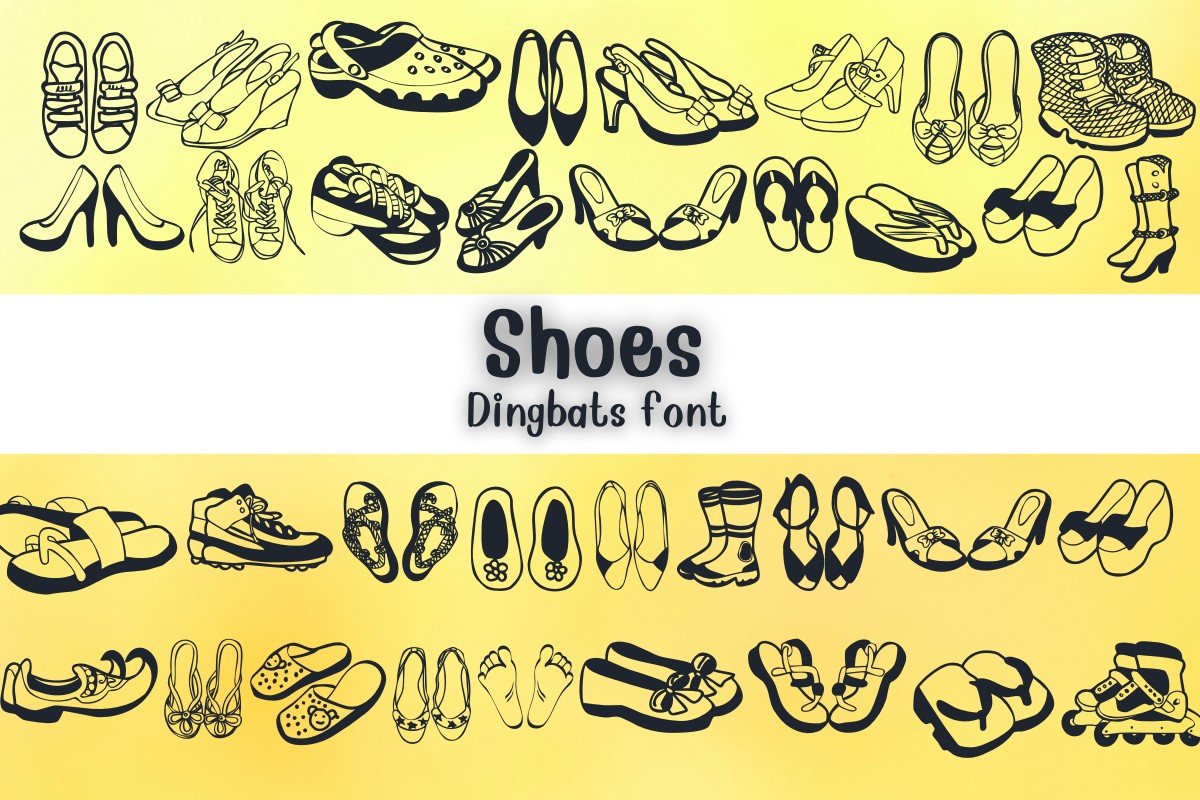 Beispiel einer Shoes-Schriftart