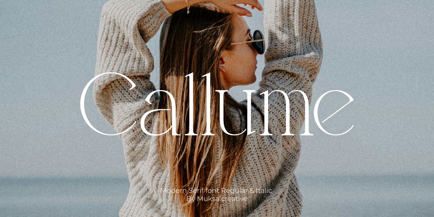 Beispiel einer Callume Italic-Schriftart