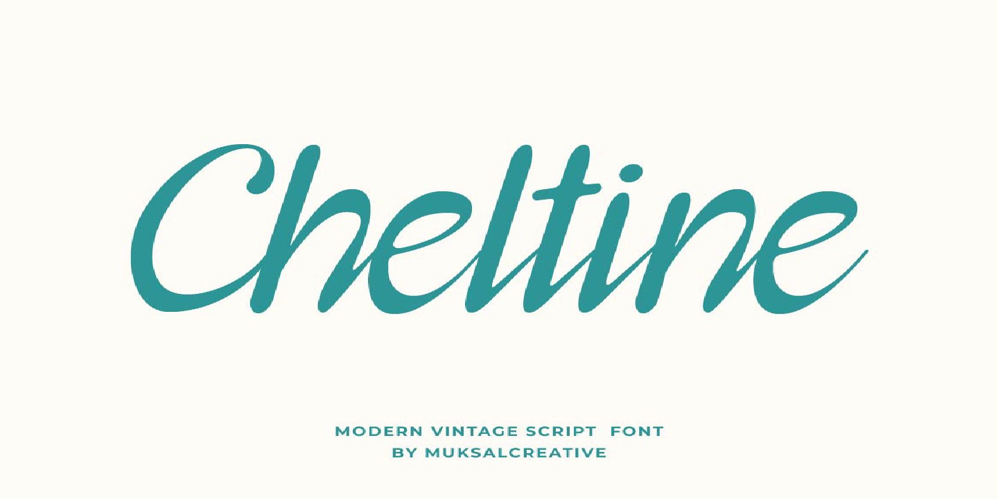 Beispiel einer Cheltine-Schriftart