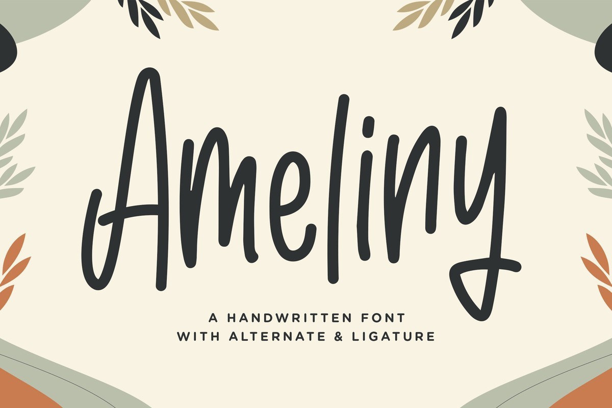 Beispiel einer Ameliny-Schriftart