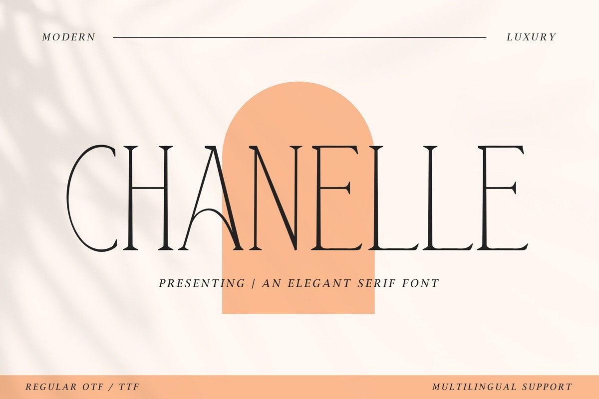 Beispiel einer Chanelle Regular-Schriftart