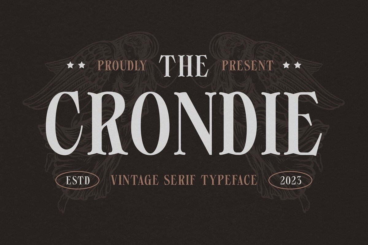 Beispiel einer Crondie Regular-Schriftart