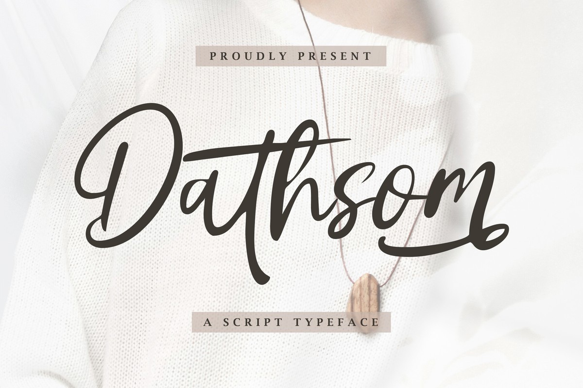 Beispiel einer Dathsom Regular-Schriftart