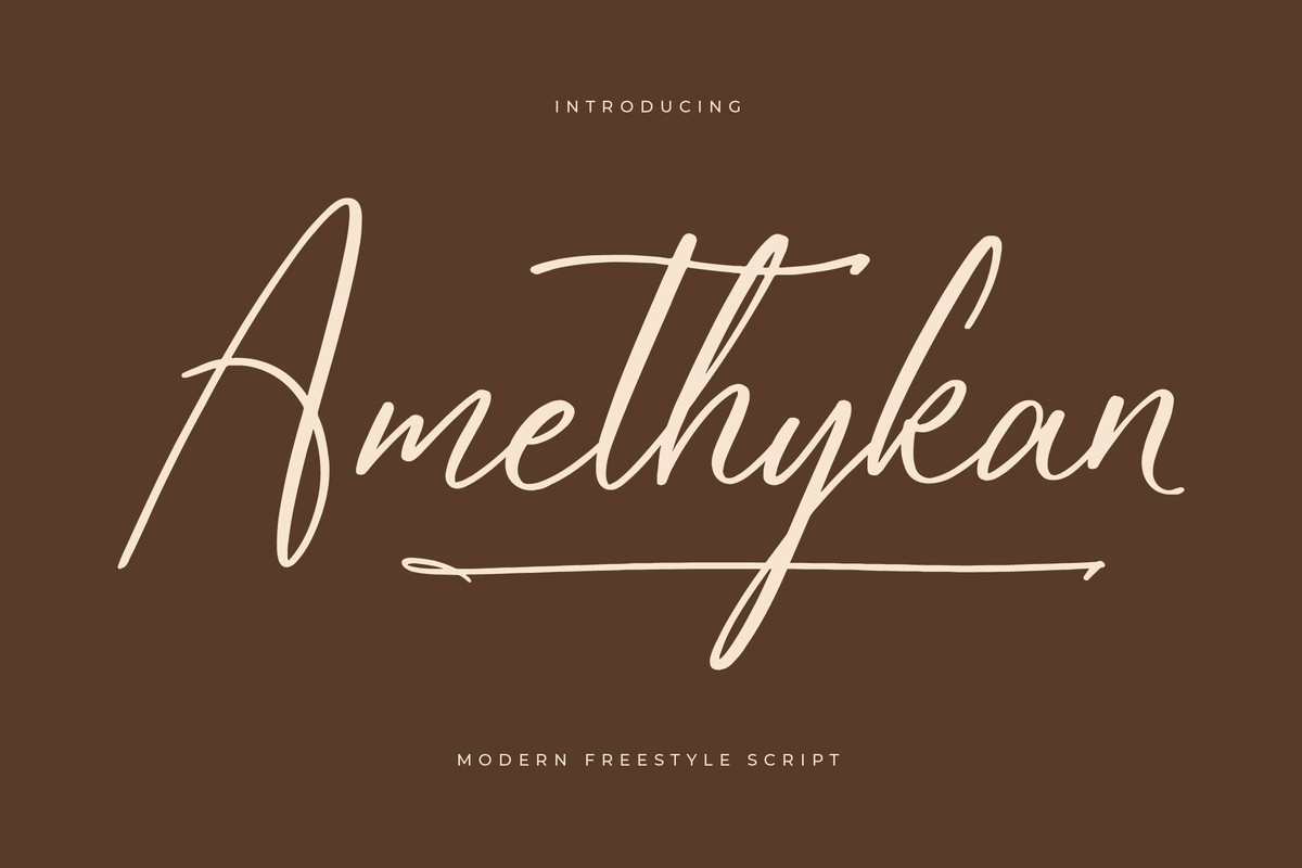 Beispiel einer Amethykan-Schriftart