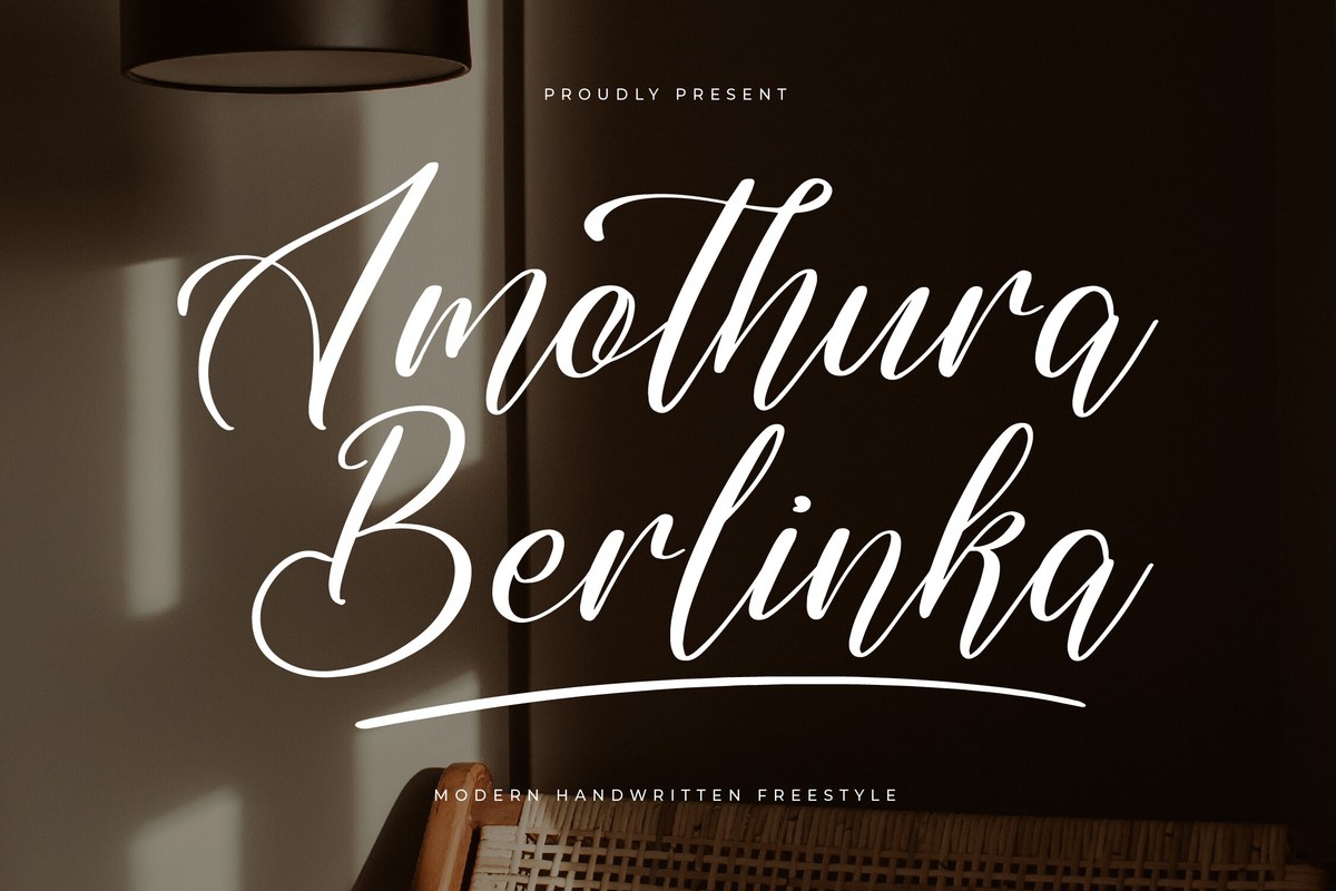 Beispiel einer Amothura Berlinka-Schriftart