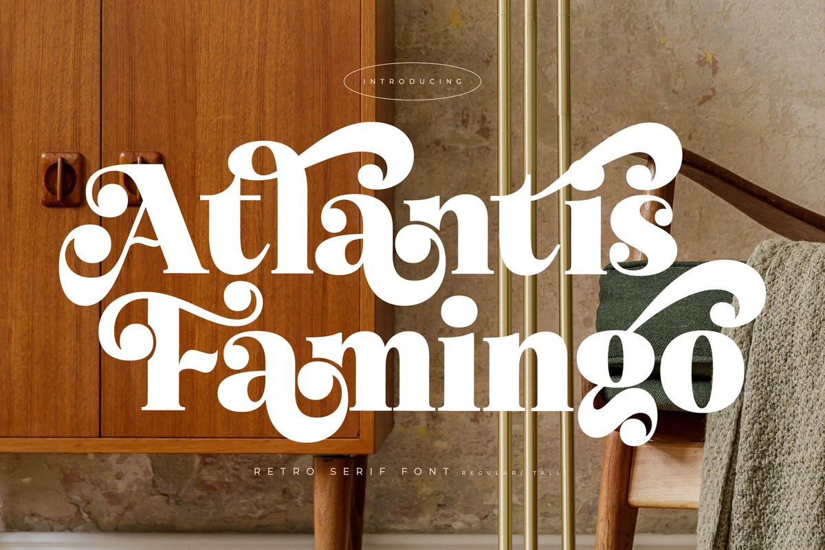 Beispiel einer Atlantis Famingo-Schriftart