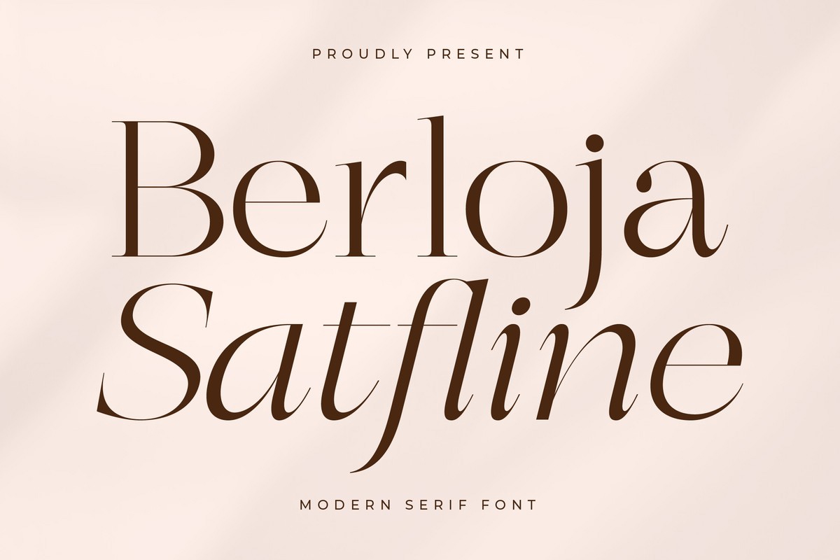 Beispiel einer Berloja Satfline-Schriftart