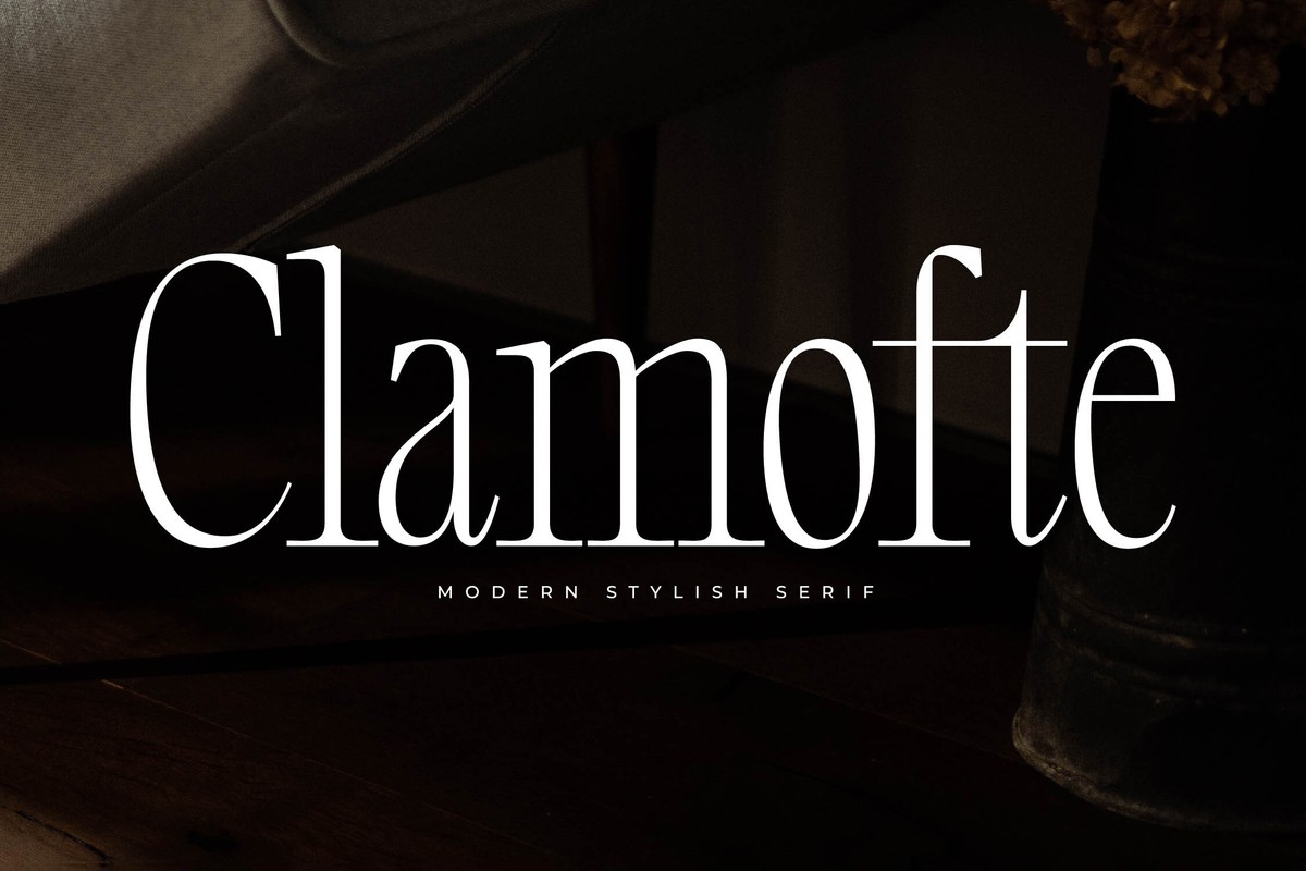 Beispiel einer Clamofte-Schriftart