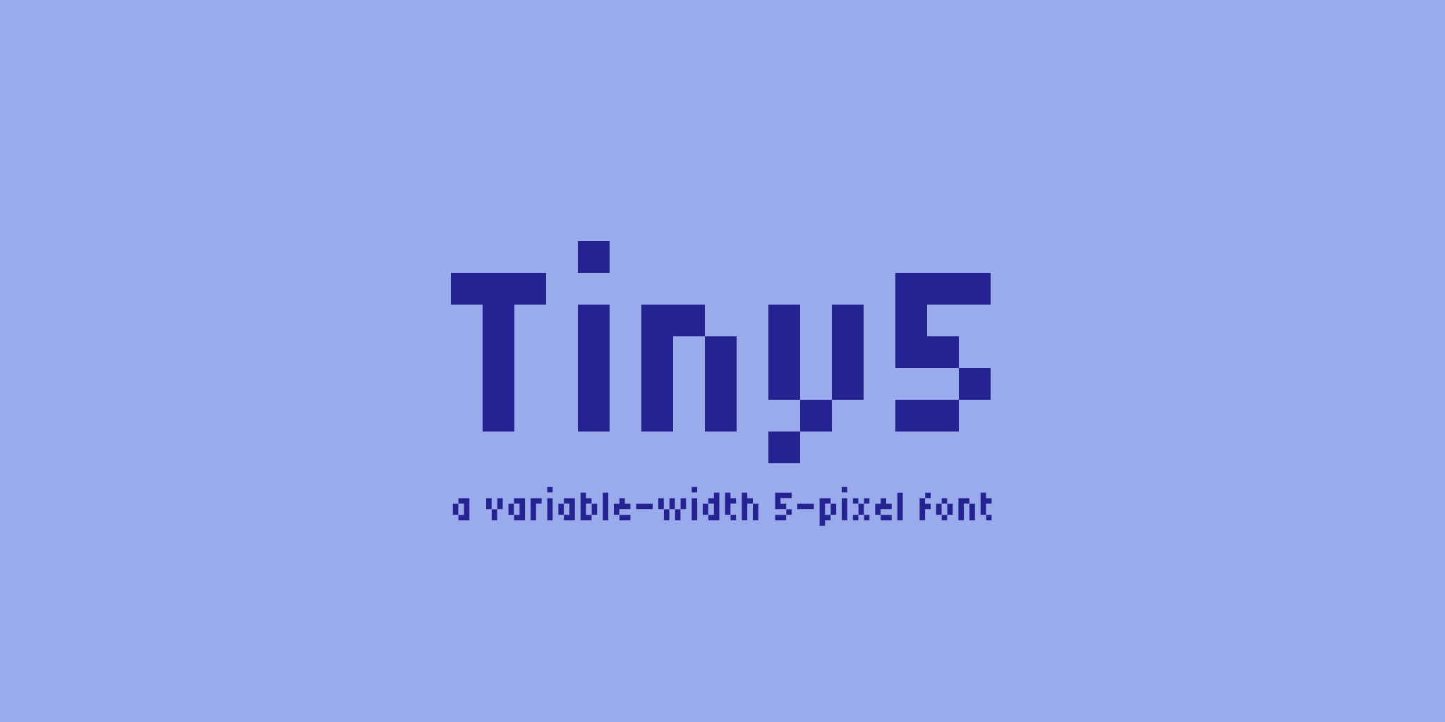 Beispiel einer Tiny5 Regular-Schriftart