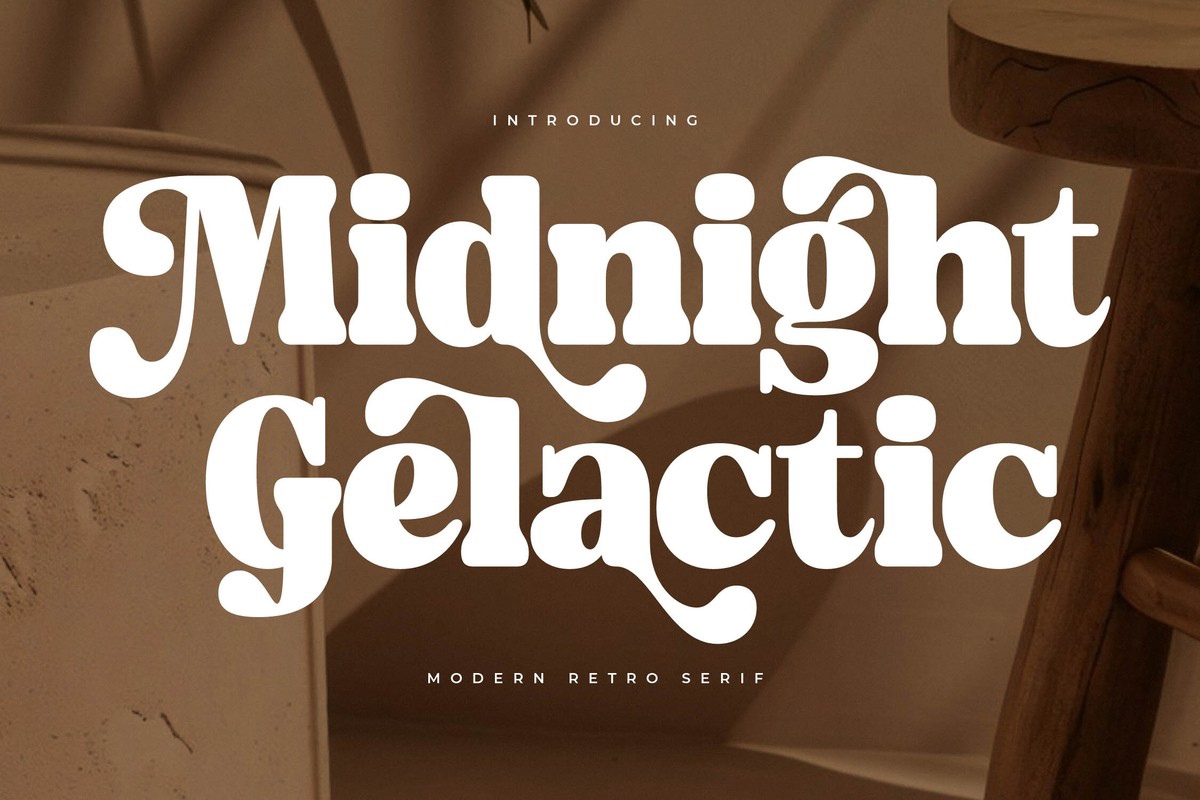 Beispiel einer Midnight Gelactic-Schriftart