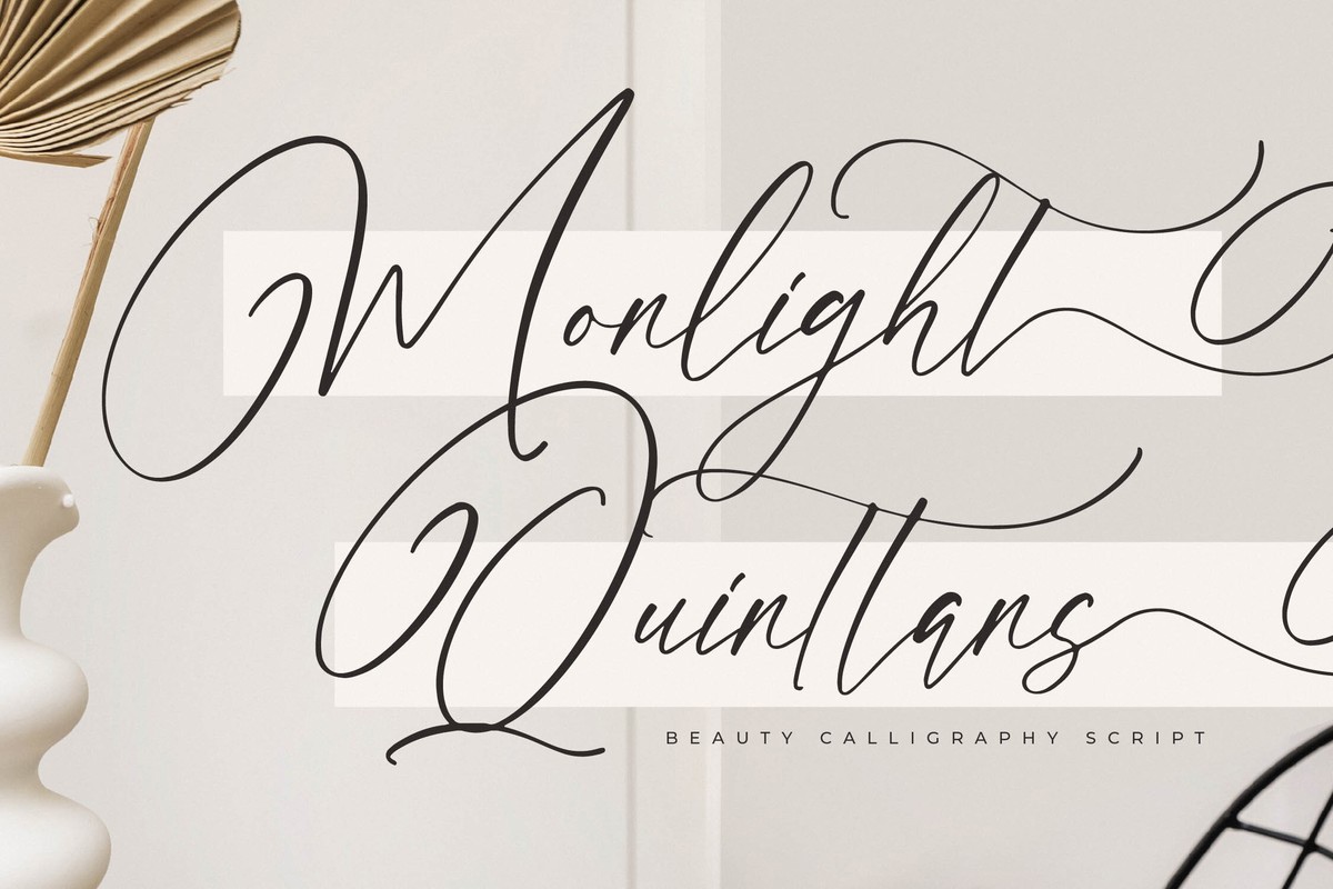 Beispiel einer Monlight Quinttans Regular-Schriftart