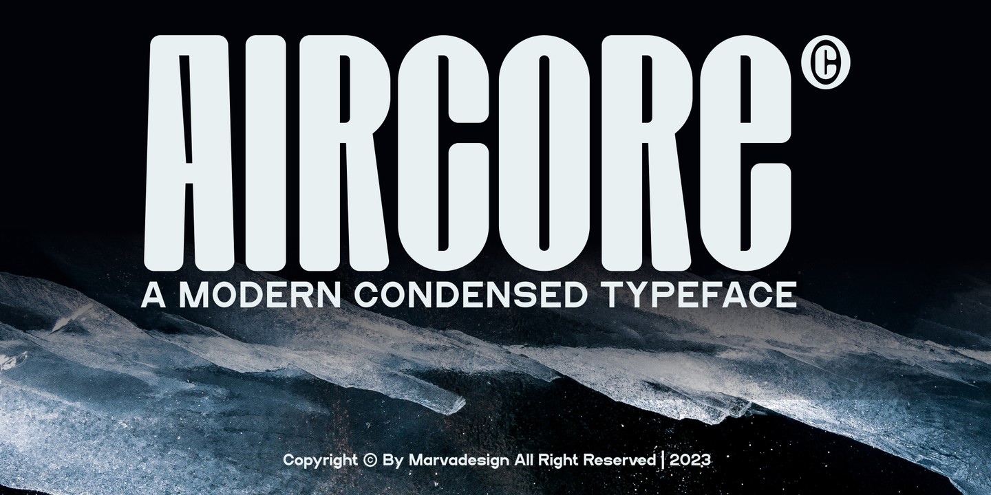 Beispiel einer Aircore-Schriftart