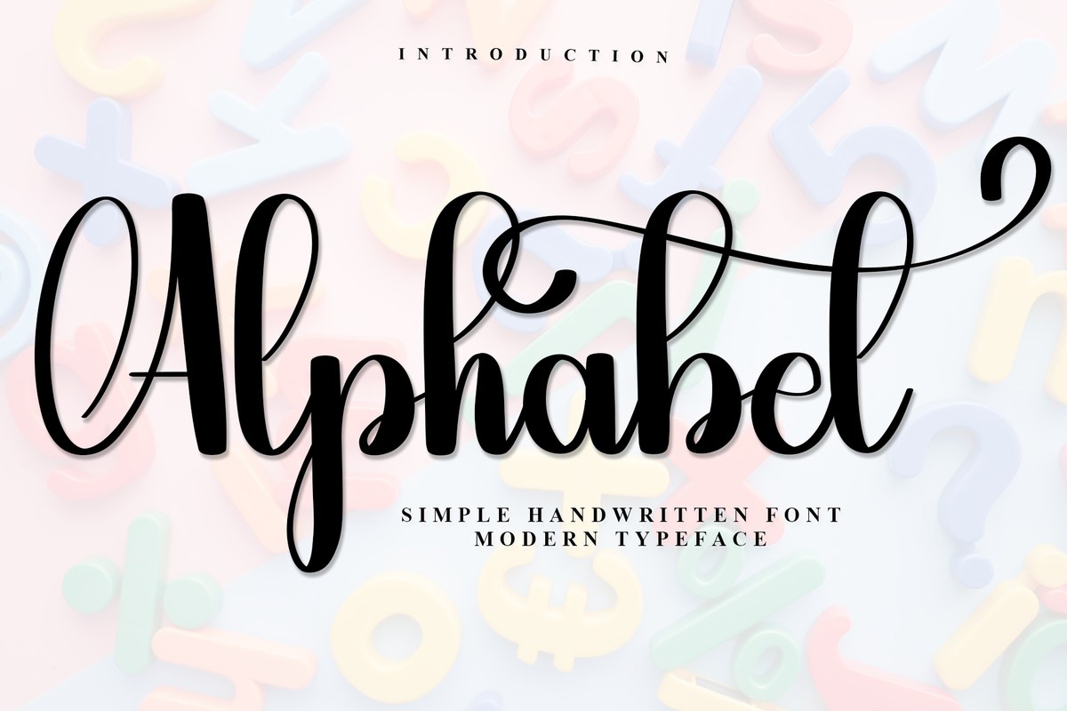 Beispiel einer Alphabet-Schriftart