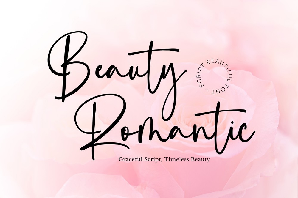 Beispiel einer Beauty Romantic Regular-Schriftart